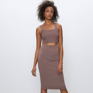 Sculpt knit tube skirt
